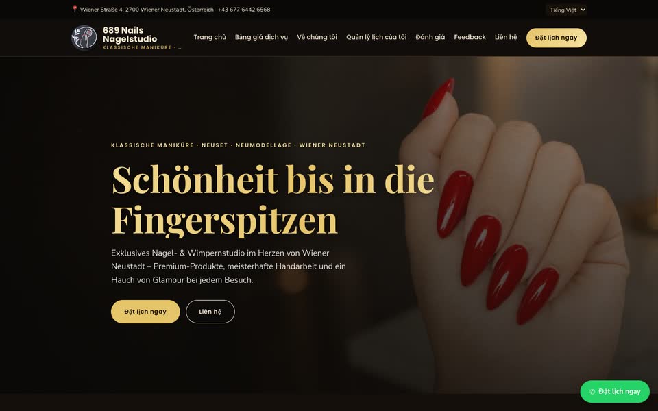 Trang chủ web 689 Nails Nagelstudio