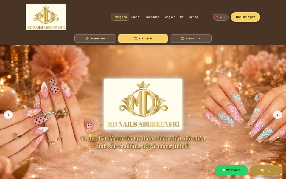 Trang chủ web MD Love Nails